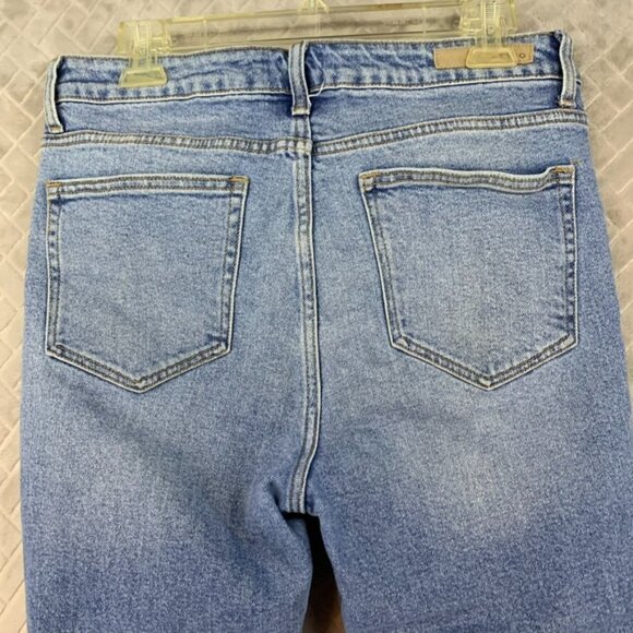 Cello Womens 13 Denim Jeans Blue Skinny Distressed Knees Fray High Rise Stretch - Picture 12 of 15